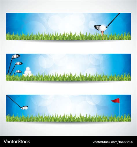 Golf banners Royalty Free Vector Image - VectorStock