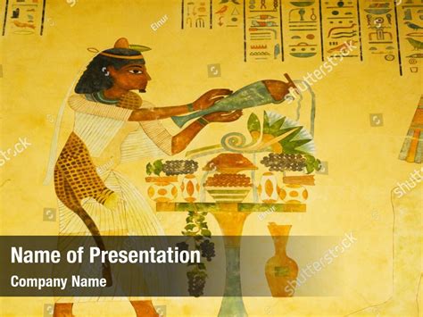 Egyptian hieroglyphs and drawings PowerPoint Template - Egyptian ...