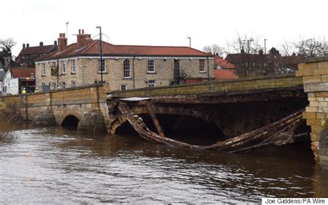 Tadcaster Bridge Collapses Forcing Residents To Flee As Storm Frank Batters British Isles