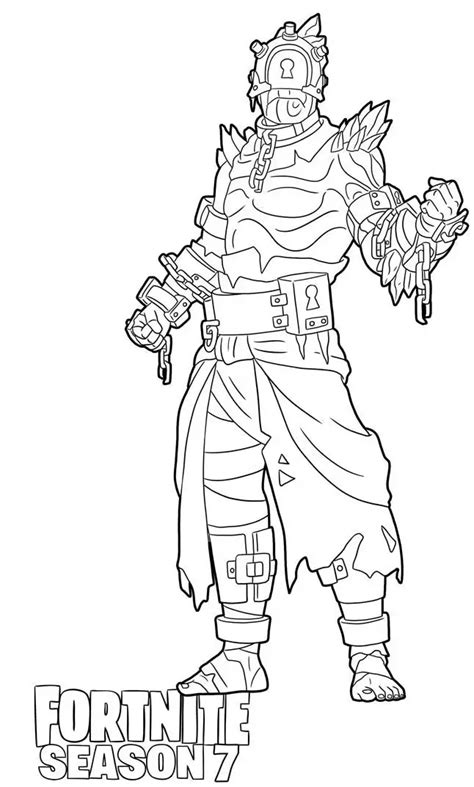Prisoner Skin From Fortnite Season 7 Coloring Pages - Coloring Cool