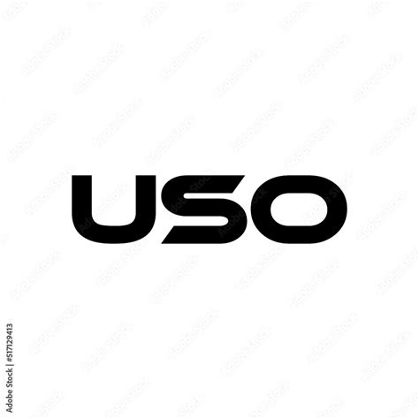 USO letter logo design with white background in illustrator, vector logo modern alphabet font ...