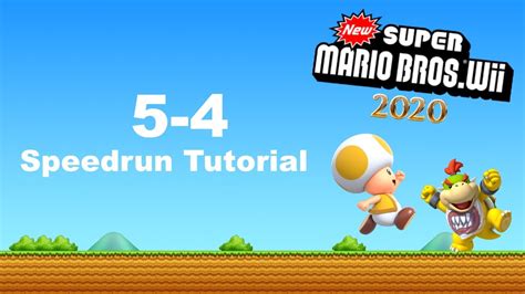 New Super Mario Bros. Wii Speedrun Tutorial: 5-4 skip strats - YouTube