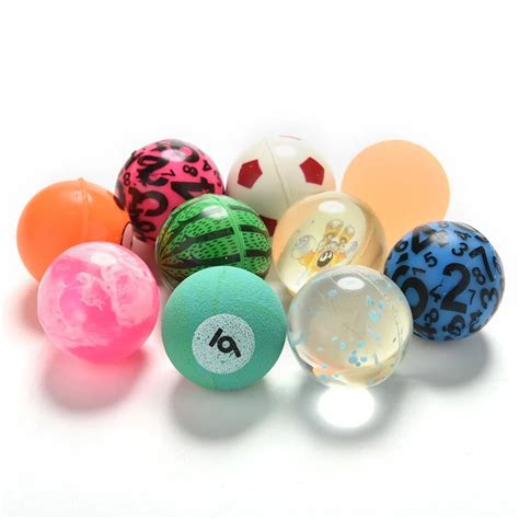 10pcs Mixed Small Bouncing Ball Rubber Toy Balls Soft Elastic Juggling Balls Kids Outdoor Sport ...