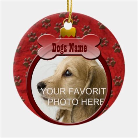 Christmas Dog Memorial Keepsake Ceramic Ornament | Zazzle