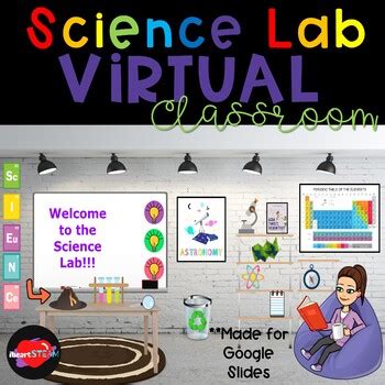 Virtual Science Lab Classroom Template for Google Slides by I Heart STEAM