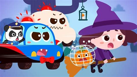 Scary Witch's Catching Pumpkins | Super Police Patrol Team | Halloween Songs | BabyBus Cartoon ...