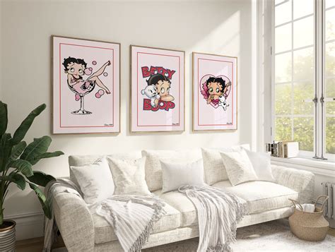 Trendy Betty Boop Wall Art Set of 3 Digital Print - Etsy