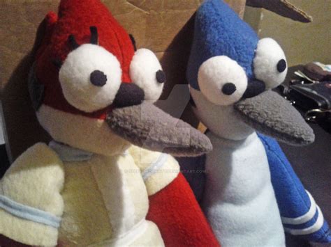 Margaret and Mordecai plush dolls by steff-skogkatt on DeviantArt