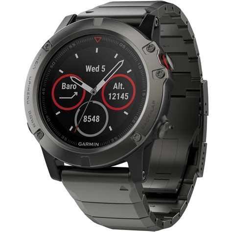 Garmin Fenix 5x 51mm Multisport Gps Watch Sapphire Edition With Maps ...