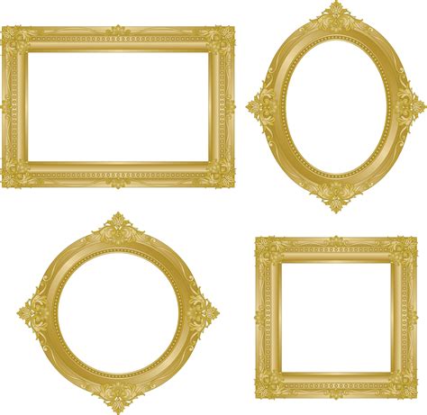 Antique gold frame 02 vector Free Vector | Gold photo frames, Gold frame, Gold picture frames