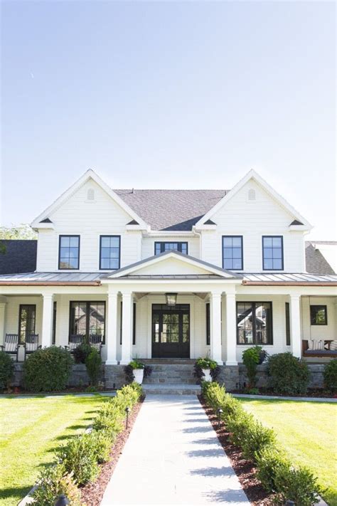 Big White Houses - Lauren Nelson | Modern farmhouse exterior, House exterior, Farmhouse exterior