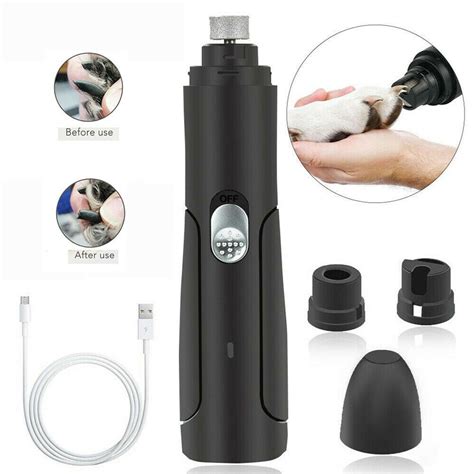 Dog Nail Grinder, Electric Pet Nail Trimmer Clipper Low Noise ...