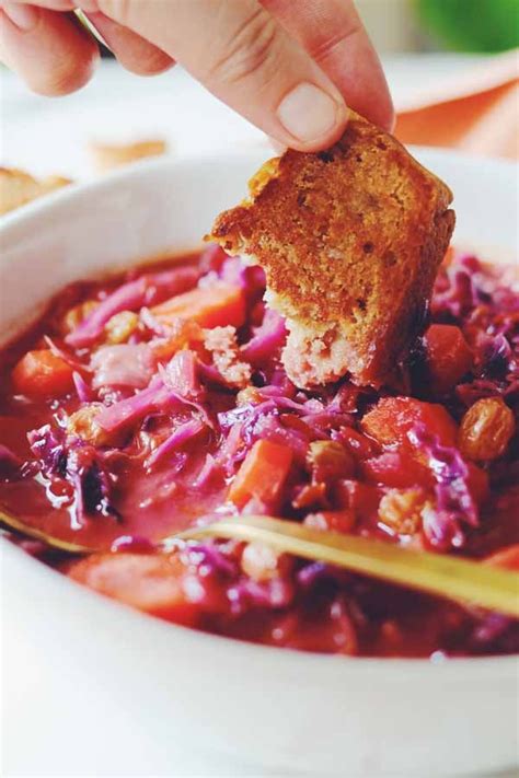 Red Cabbage Soup - Sweet, Sour & So Delicious! - Grilled Cheese Social