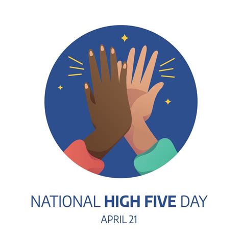 national high five day. high five vector illustration. national high ...