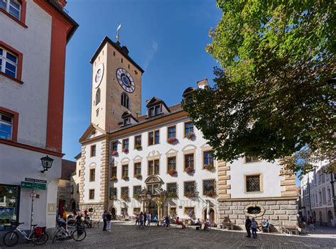 travel4pictures | clock tower of old town hall, Regensburg | clock ...