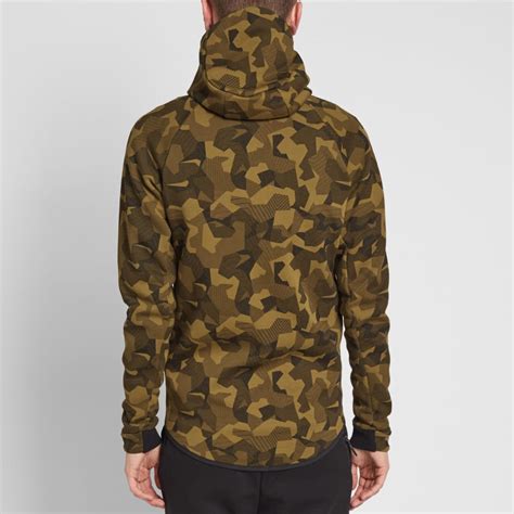 Nike Tech Fleece Camo Windrunner (Olive Flak & Black)