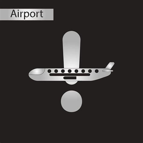 Black and white style icon airplane vector ai eps | UIDownload