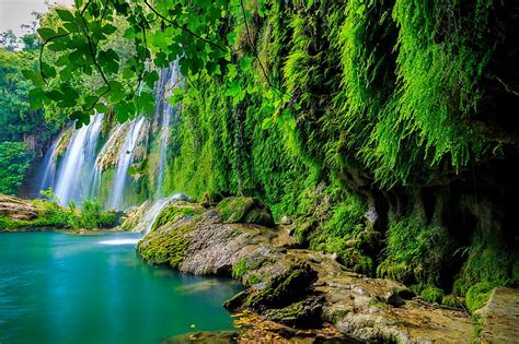 HD wallpaper: Tropical forest, 4K, Waterfall | Wallpaper Flare