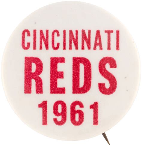 Hake's - "1961 CINCINNATI REDS" WORLD SERIES BUTTON.