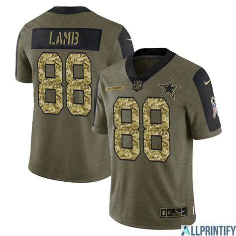 Ceedee Lamb Dallas Cowboys 88 Olive Vapor Limited Player Jersey - Allprintify