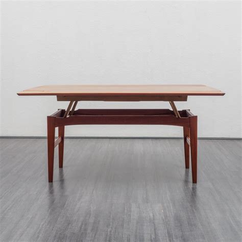 Height-adjustable & extendable teak coffee- / dining table, 1960s | #138792