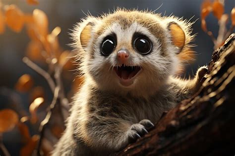 Premium AI Image | Captivating Slow Loris with Big Round Eyes