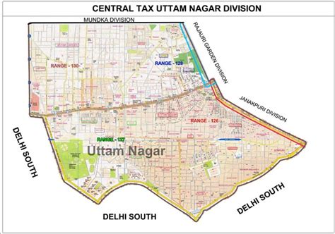 Jurisdiction Area, Chief Commissioner Delhi Zone, GST & Central Excise