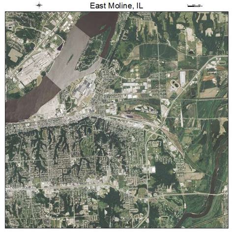 Aerial Photography Map of East Moline, IL Illinois