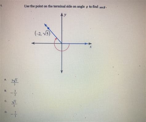 Solved 11. Use the point on the terminal side on angle & to | Chegg.com