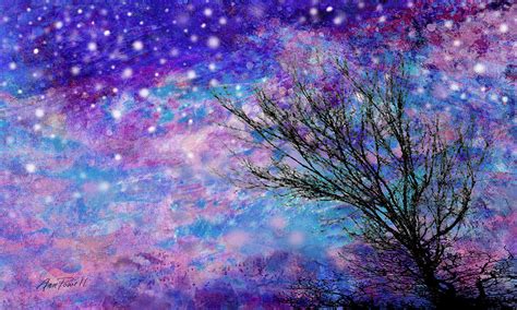 Winter Starry Night Painting by Ann Powell - Fine Art America