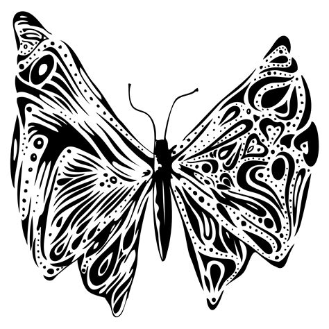 Free Hand Drawn Butterfly Vector Image