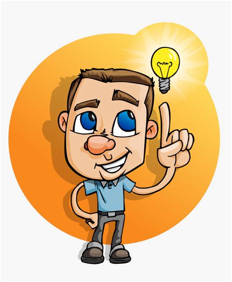 Idea Clipart Idea Man - Thinking Light Bulb Clip Art, HD Png Download , Transparent Png Image ...