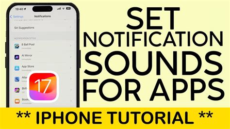 How to Change Notification Sound on Specific Apps on your iPhone iOS 17 ...