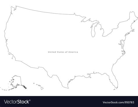 White Map Of Usa – Map Vector