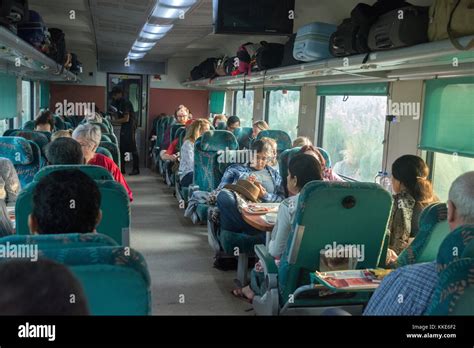 AC chair car (CC) coach in a Shatabdi Express, New Delhi to Ajmer ...