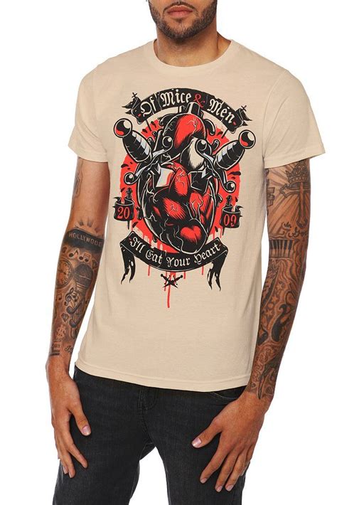 Of Mice & Men Heart tee $20.50 at Hot Topic | Long sleeve tshirt men, Clothes, Cool outfits