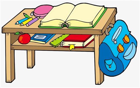 الكتاب على الطاولة | Book clip art, Classroom pictures, School tables