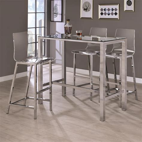 Coaster Bar Units and Bar Tables 104873+4x100295 Contemporary Bar Table ...