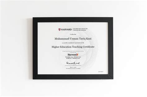 Congratulations Dr. Muhammad Tariq on receiving Harvard Higher Education Teaching Certificate ...