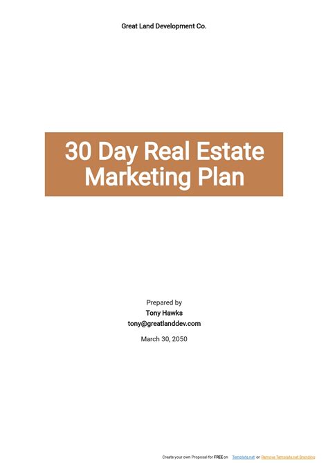 Marketing Plan Template Google Docs