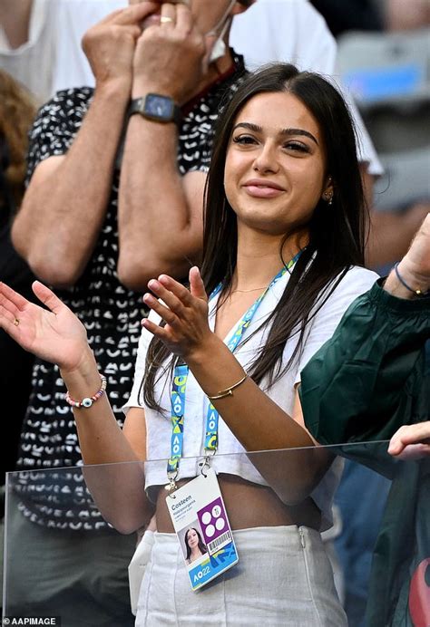 Nick Kyrgios' girlfriend Costeen Hatzi watches his first match at the ...