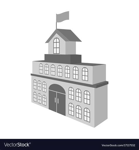 Building of the town hall city Royalty Free Vector Image