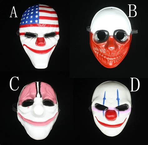 Payday 2 Mask Dallas mask/Wolf/Chains/Hoxton cosplay halloween horror ...