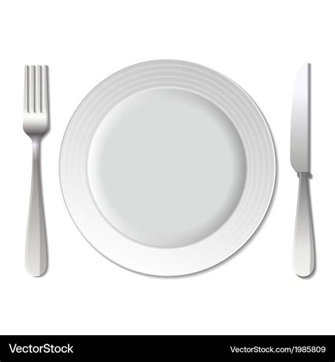 Fork And Knife And Plate