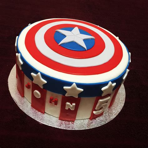 Captain America Shield Cake