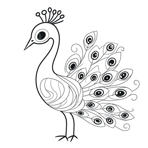 Coloring Pages Of A Peacock Design Outline Sketch Drawing Vector, Wing Drawing, Ring Drawing ...