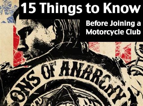 15 Things You Should Know Before Joining A Motorcycle Club | Sons of ...