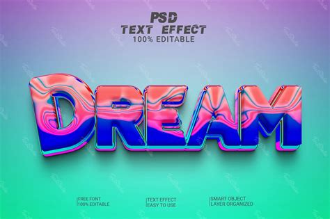 Dream Font Style Effect | Photoshop PREMIUM PSD File