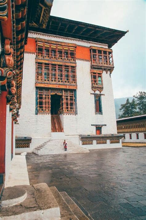 The Utse or the Central Tower of TashiChho Dzong.The Dzong has been the seat of the government ...