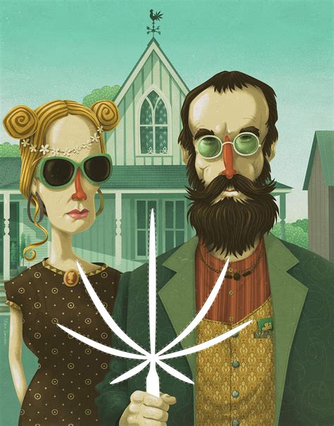 Remakes of Grant Wood’s “American Gothic” llusion Magazine - Wood submitted his painting ...